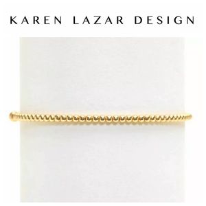 Karen Lazar 2mm Yellow Gold Bead Bracelet